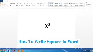 how to Type Square in Word document  Write squared symbol in word easy  Type x square [upl. by Arahc627]