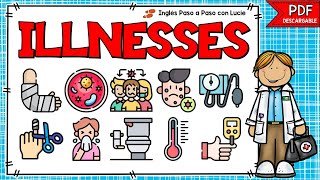 ENFERMEDADES Y SÍNTOMAS EN INGLÉS  PARTE 1  VOCABULARY ILLNESSES AND SYMPTOMS [upl. by Buchanan]