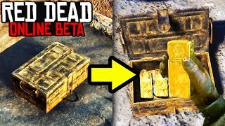 SECRET GOLD TREASURE AND MONEY LOCATION in Red Dead Redemption 2 Online Easy Money RDR2 Online [upl. by Valma]