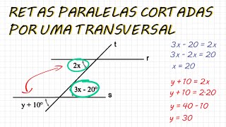 Retas paralelas cortadas por uma transversal [upl. by Atal480]