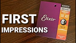 Elixir Nanoweb 8020 Extra Light Acoustic Strings  First Impressions [upl. by Ddahc]