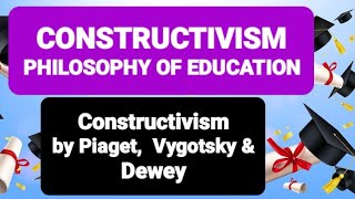 CONSTRUCTIVISM PHILOSOPHY OF EDUCATION  Constructivism by Piaget Vygotsky amp Dewey constructivism [upl. by Nyrhtak207]