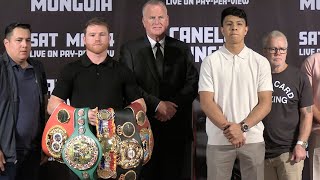 CANELO ÁLVAREZ vs JAIME MUNGUIA FACEOFFS [upl. by Ihcekn]