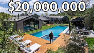 Touring a 20000000 Hidden Hills Modern Mega Mansion with an Incredible Guest House [upl. by Salem]