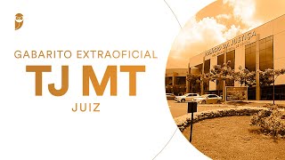 Gabarito Extraoficial TJ MT Juiz [upl. by Towne764]