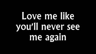 Alicia Keys Like Youll Never See Me Again Lyrics [upl. by Yesrej]