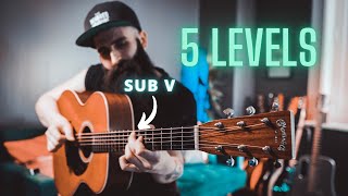 5 LEVELS Of CHORD SUBSTITUTIONS 🚀 [upl. by Nalyak304]