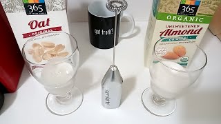 Oat Milk vs Almond Milk part 2 Frothing Test [upl. by Trueman]