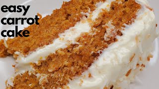 Easy Carrot Cake RecipeHOW TO MAKE MOIST CARROT CAKE  JERENES EATS [upl. by Greer]