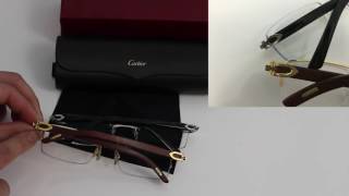 Compare Real and Fake Cartier Eyeglasses Sunglasses Glasses [upl. by German]