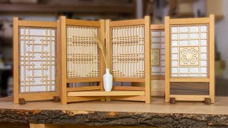 Making Japanese Shoji Screens  Tabletop Decorative Panels [upl. by Sesom]