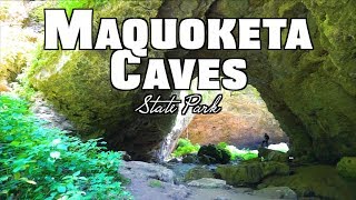 Maquoketa Caves State Park Iowa Hiking and Exploring All Marked Caves Plus The HulaHoop Tree [upl. by Yeldud]