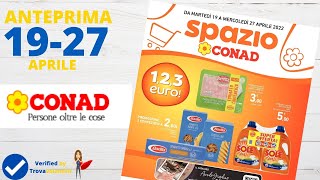 VOLANTINO SPAZIO CONAD dal 19 al 27 aprile 2022 [upl. by Haodnanehs]