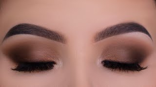 Classic Everyday Brown Eye Makeup Tutorial [upl. by Gasper]