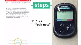 How to sync Health2Sync app with OneTouch Ultra Plus Flex [upl. by Orvil]