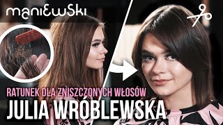 Julia Wróblewska – Jak uratować włosy zniszczone rozjaśnianiem Metamorfozą MACIEJ MANIEWSKI [upl. by Silvanus]