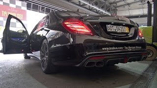 BRABUS 850 60 BiTurbo S63 AMG  Start Revs Acceleration [upl. by Nnylarej543]