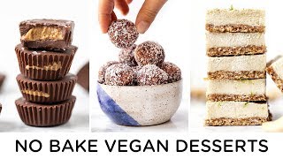 HEALTHY VEGAN NO BAKE DESSERTS ‣‣ easy to make [upl. by Edasalof]