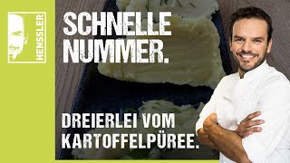 Schnelles Dreierlei vom KartoffelpüreeRezept von Steffen Henssler [upl. by Bumgardner984]