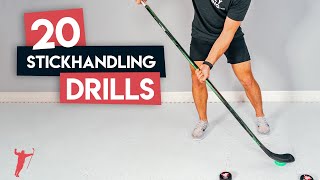 20 STICKHANDLING DRILLS YOU CAN DO AT HOME 🏒 [upl. by Colis]