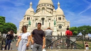 PARIS WALK  SacréCoeur Basilica in Montmartre  France [upl. by Nyrhtac]