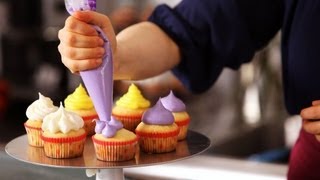 5 Cupcake Icing Techniques  Cake Decorating [upl. by Avilys768]