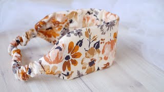 Simple Headband for Beginners  DIY Headband from Scrap Fabric [upl. by Lyall]