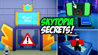 HOW TO UNLOCK MAYORS OFFICE amp FINANCE SECRET IN SKYTOPIA  ROBLOX [upl. by Airom]