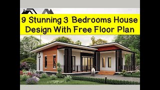 9 Stunning 3 Bedrooms House Design With Floor Plan [upl. by Anhsirk]