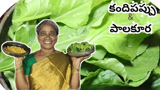 పాల కూర పప్పు  Pappu Palakura  Patnamlo palleruchulu [upl. by Ert]