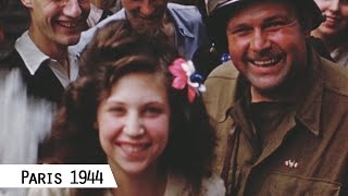 Paris  Liberation in August 1944 in color and HD [upl. by Roid]