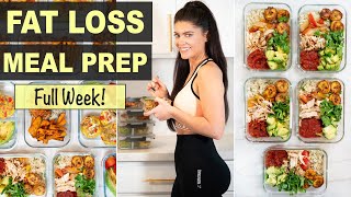 NEW SUPER EASY 1 WEEK MEAL PREP FOR WEIGHT LOSS  Healthy Recipes for Fat Loss [upl. by Attennot]