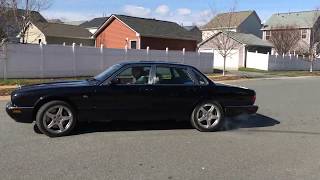 2003 Jaguar XJR Supercharged Burnout amp Takeoff [upl. by Ahsenot]