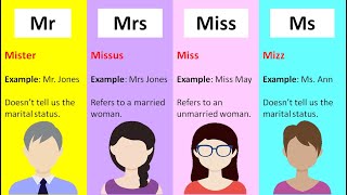 Titles Mr Mrs Miss amp Ms  Learn the difference [upl. by Eserehs706]