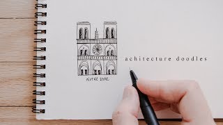 How To Draw Buildings  Architecture Doodles For Beginners [upl. by Deden335]