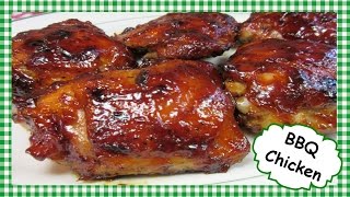 How to Make Easy BBQ Chicken in the Oven  Basic Barbecue Chicken Recipe [upl. by Dhumma]