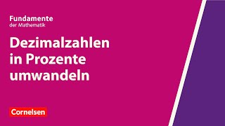 Dezimalzahlen in Prozente umwandeln  Fundamente der Mathematik  Erklärvideo [upl. by Merkley]