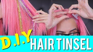 DIY HAIR TINSEL  400K SUBS GIVEAWAY CLOSED NOW [upl. by Nov]