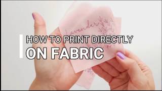 HOW TO PRINT ON FABRIC AT HOME [upl. by Heater500]