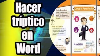 Como hacer un triptico en Word [upl. by Arissa819]