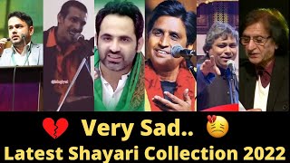 Very Sad latest Shayari Collection 2022  Tahzeeb Hafi  Waseem Barelvi  Kumar Vishwas  Poetry [upl. by Nygem280]