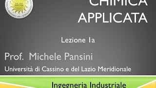 Chimica Applicata Lezione 1a [upl. by Anaxor]