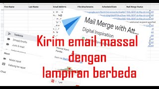 Kirim email massal otomatis  Gmail  Mail Merge with Attachments [upl. by Rochus47]