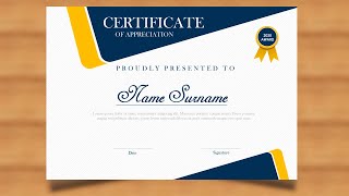 How to make a certificate in PowerPointProfessional Certificate designFree PPT [upl. by Miranda401]