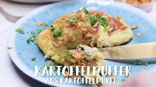 Kartoffelpuffer aus Kartoffelpüree – luftig amp cremig [upl. by Eisle386]