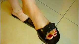 my black flat sandals dangling [upl. by Eniluj]