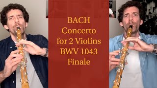 Bach concerto for 2 violins BWV 1043 Finale  Nicolas Baldeyrou clarinet ensemble [upl. by Eleirbag985]