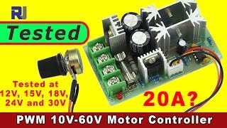 Review of 20A DC 1060V PWM Motor Speed Controller [upl. by Mellette]