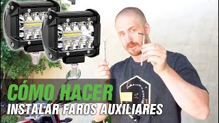 FAROS AUXILIARES PARA MOTO  COMO INSTALAR LA MANERA MAS FACIÍL [upl. by Lonee]