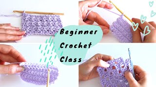 16 Essential Crochet Stitches and Skills Every Beginner Should Know  Beginner Crochet Master Class [upl. by Ainit]